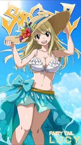 20+ Of The BEST Anime Fan Service Characters That Aim To Please 32 lucy heartfilia hat beach sexy 1