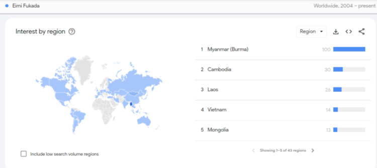 The Top 15 Japanese Porn Stars Of All Time (According To Reddit) NSFW 56 Eimi Fukada countries map data google