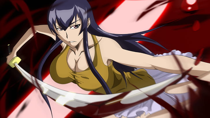 20+ Of The Best Ecchi Anime Characters Of ALL Time! 42 Saeko Busujima High School Of The Dead sword
